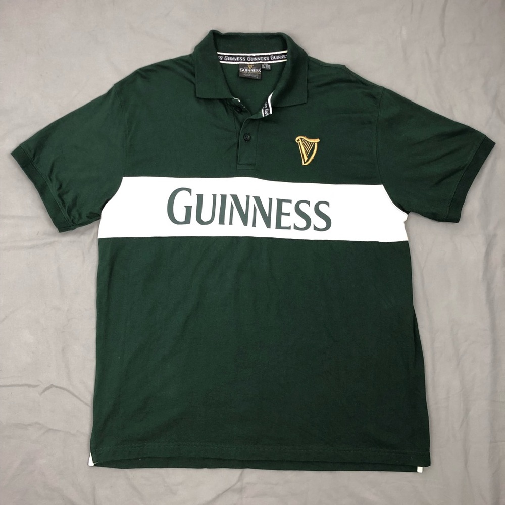 Guinness Men’s Rugby Green Polo Shirt XXL